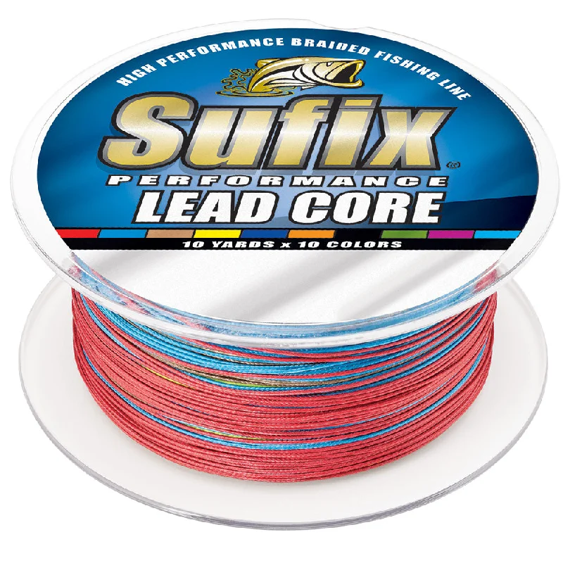 Fishing Line for Freshwater-SUFIX PERFORMANCE LEAD CORE 10 COLOR METERED 12LB 200 YDS