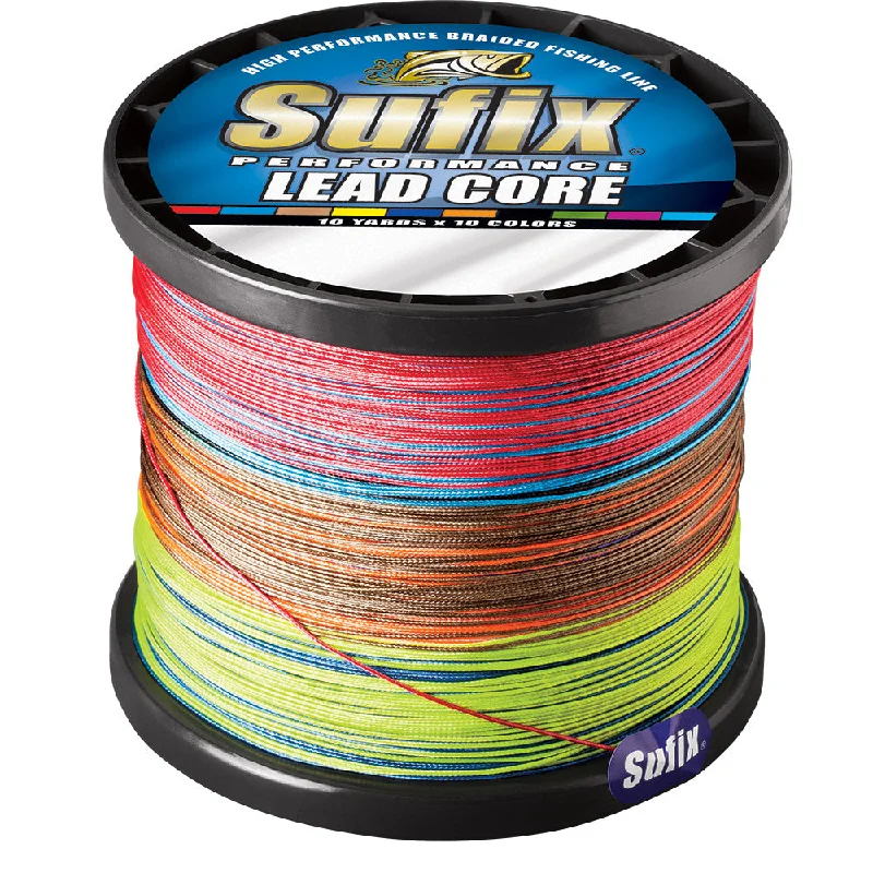 High Quality Fishing Line-SUFIX PERFORMANCE LEAD CORE 10 COLOR METERED 12LB 600 YDS