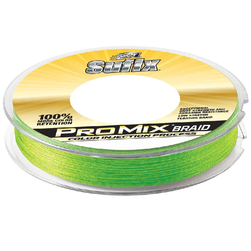 Fishing Line with High Sensitivity-SUFIX PROMIX BRAID NEON LIME 10LB 300YDS