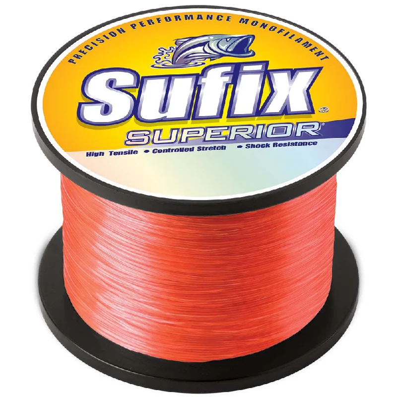 Fishing Line for River Fishing-SUFIX SUPERIOR NEON FIRE MONOFILAMENT 6LB 2155 YDS