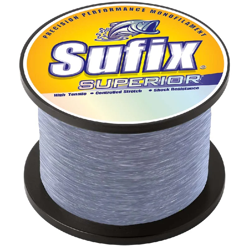 High Visibility Fishing Line-SUFIX SUPERIOR SMOKE BLUE MONOFILAMENT 20LB 5875 YDS BULK