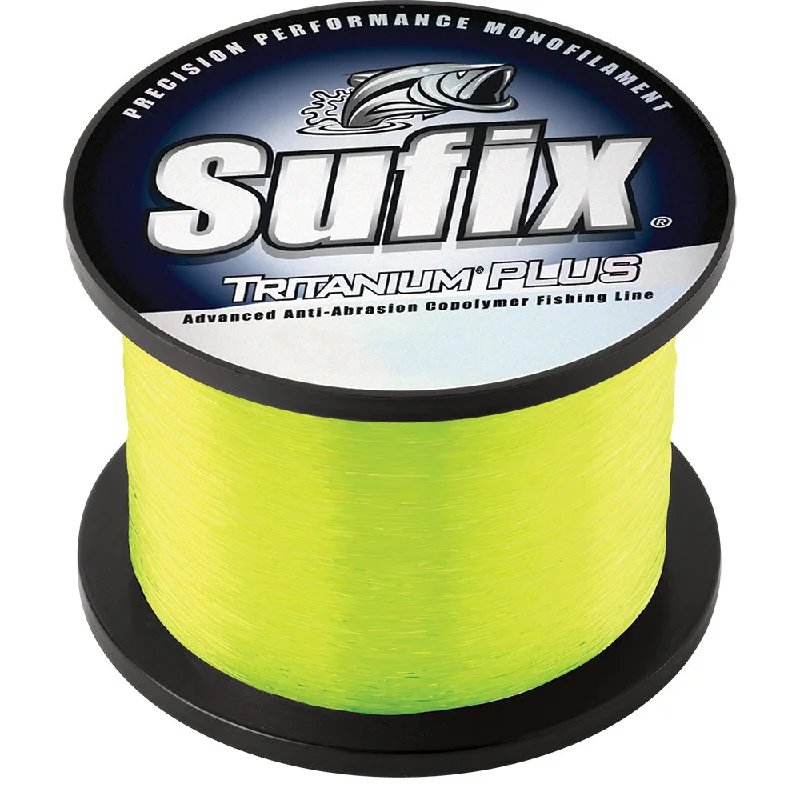 Fishing Line for Night Fishing-SUFIX TRITANIUM PLUS CHARTREUSE 14LB 1100YDS