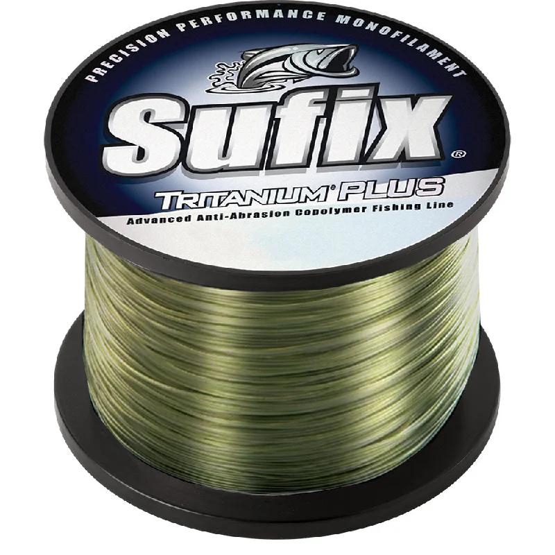 Slow Sinking Fishing Line-SUFIX TRITANIUM PLUS DARK GREEN 14LB 1100YDS