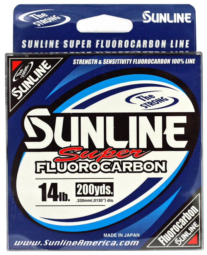 Fishing Line for Wading in Streams-SUNLINE SUPER FLUOROCARBON 14LB 200YD