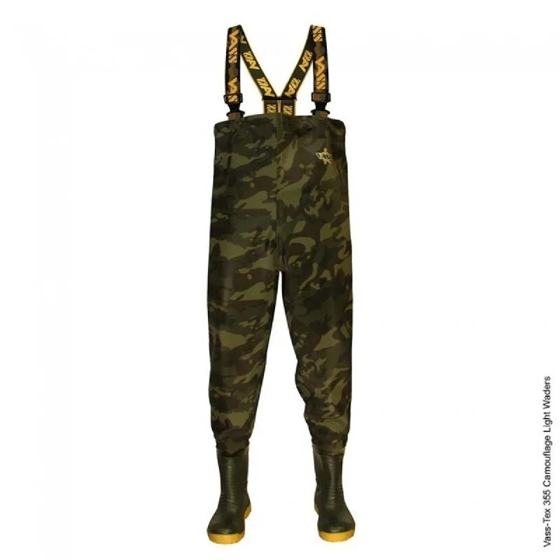 Waders with Gaiters-Vass-Tex 355 Lightweight Camo Waders