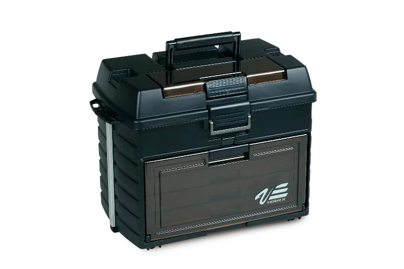 Customizable Fishing Tackle Boxes for Anglers-Versus VS 8050 Black Tackle Box