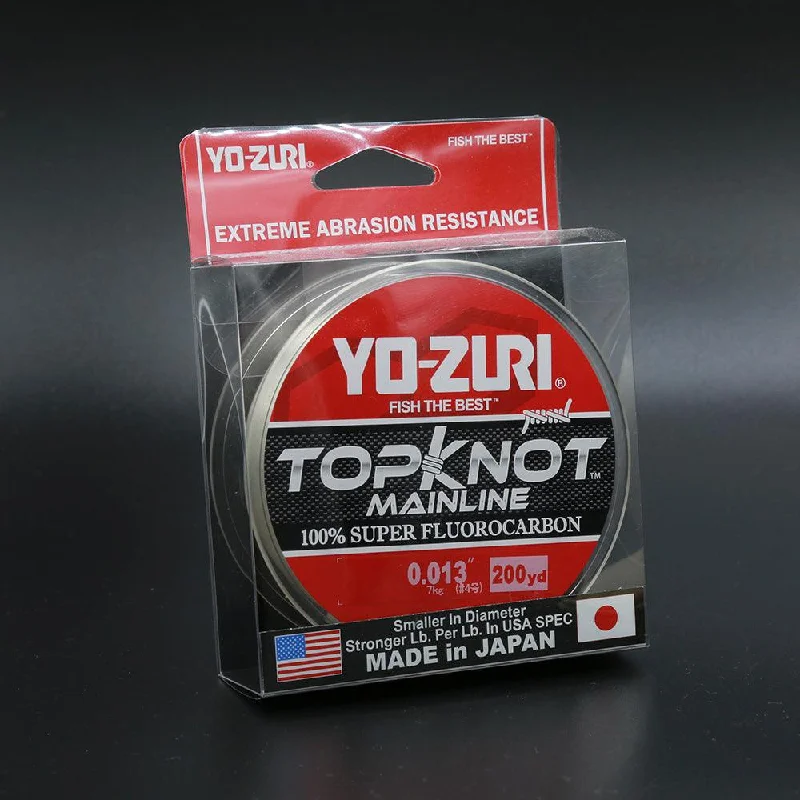 High Sensitivity Fishing Line-Yo-Zuri Top Knot 100% Fluorocarbon 200YD