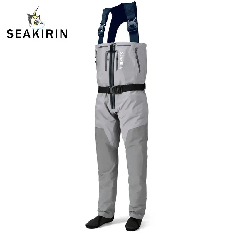 Adjustable Chest Waders-SEAKIRIN Breathable Zip-Front Chest Waders: Ultimate Fishing Performance