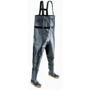 Waders for Seasonal Fishing Trips-Chest Waders, Heavy-Duty PVC, Steel Toe