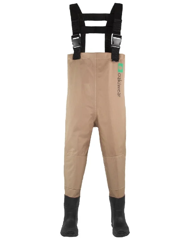 Premium Quality Fishing Waders-Children's Breathable Waders, Tan