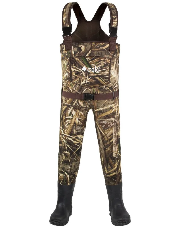 Waterproof Fishing Waders-Children's Neoprene Waders, Realtree MAX-5® Camo