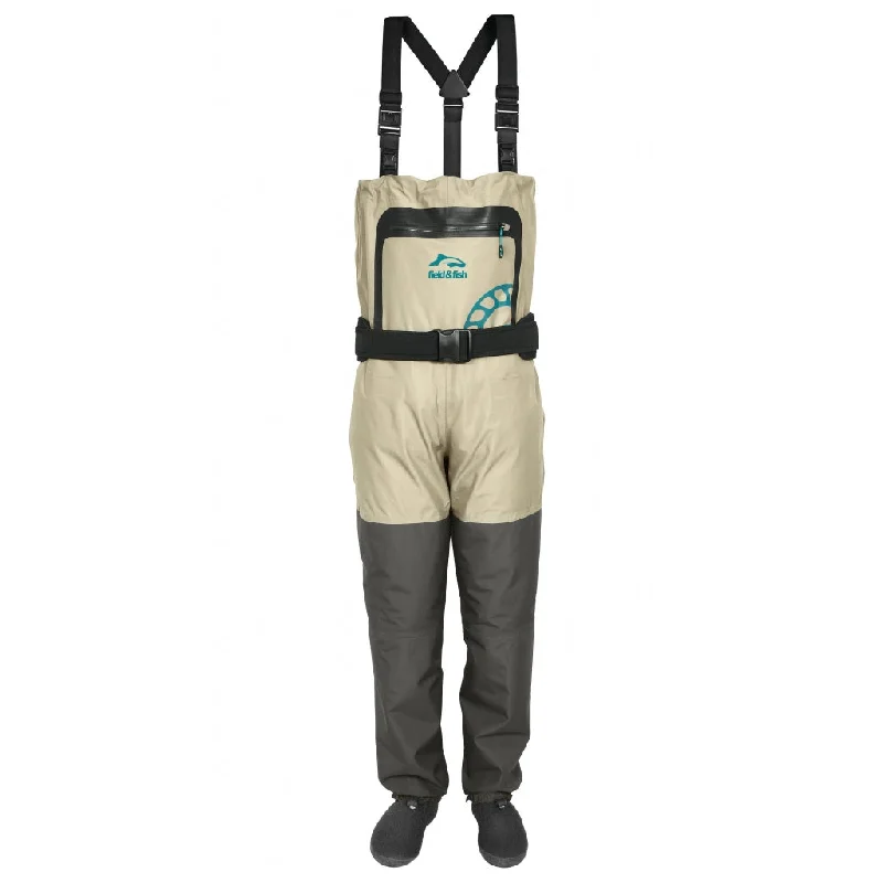 Waders for Winter River Fishing-5 Layer Pro breathable stocking foot chest waders