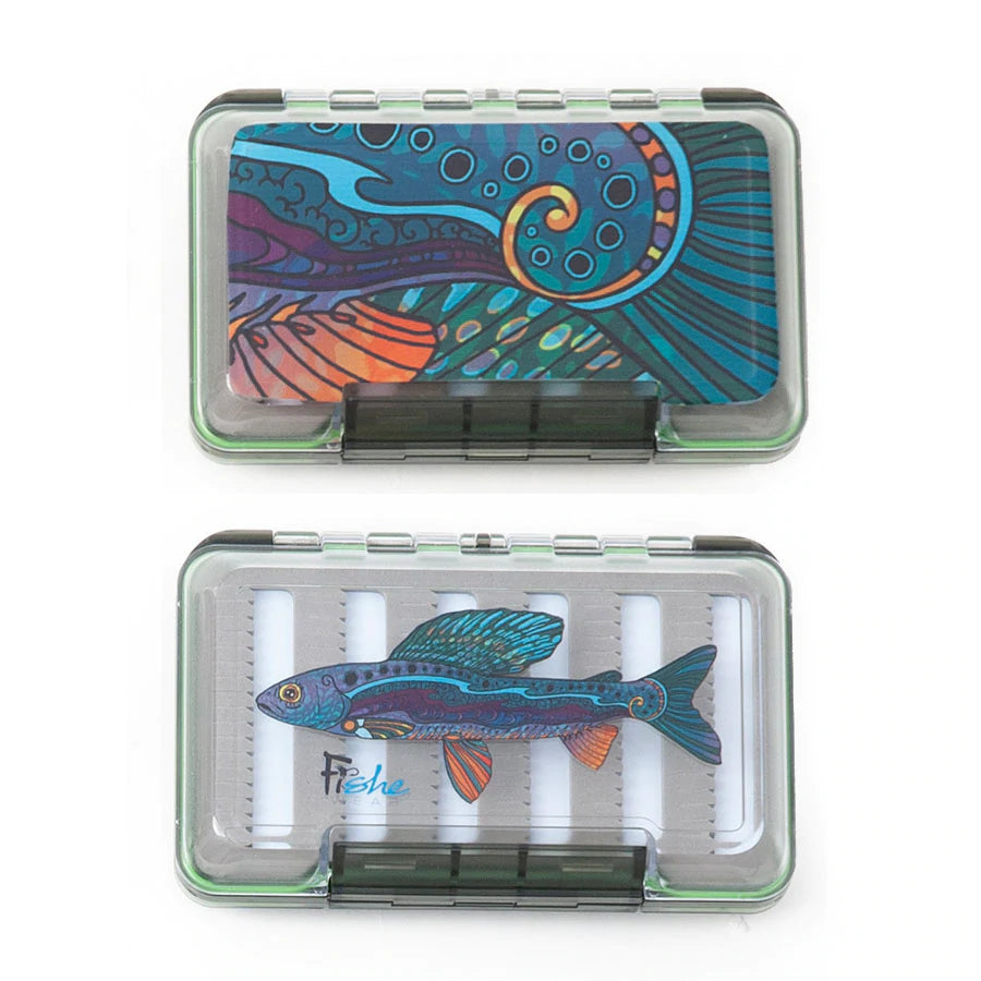 Fishing Tackle Boxes for Boat or Kayak Storage-FisheWear Waterproof Fly Box - Groovy Grayling