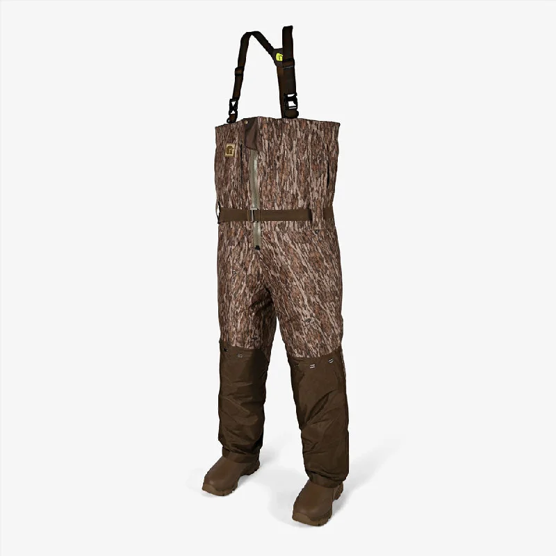 Waders for Fishing in Streams-Omega Uninsulated Zip Waders | Mens - Mossy Oak Bottomland