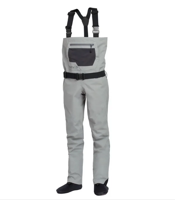 Waders with Attached Boots-Orvis Kids Clearwater Waders - Stone