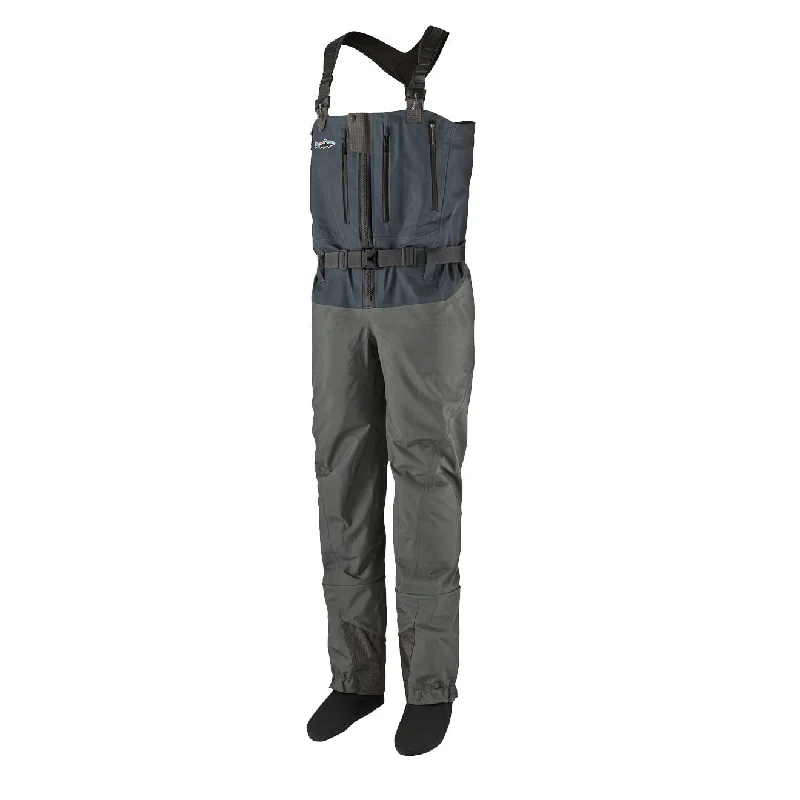 Waders for Fishing in Mud-Patagonia Swiftcurrent Expedition Zip Front Waders - Extended Sizes Forge Grey