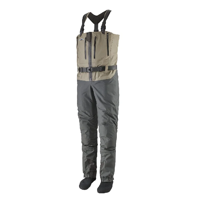 Waders for Stream Crossing-Patagonia Swiftcurrent Expedition Zip Front Waders River Rock Green