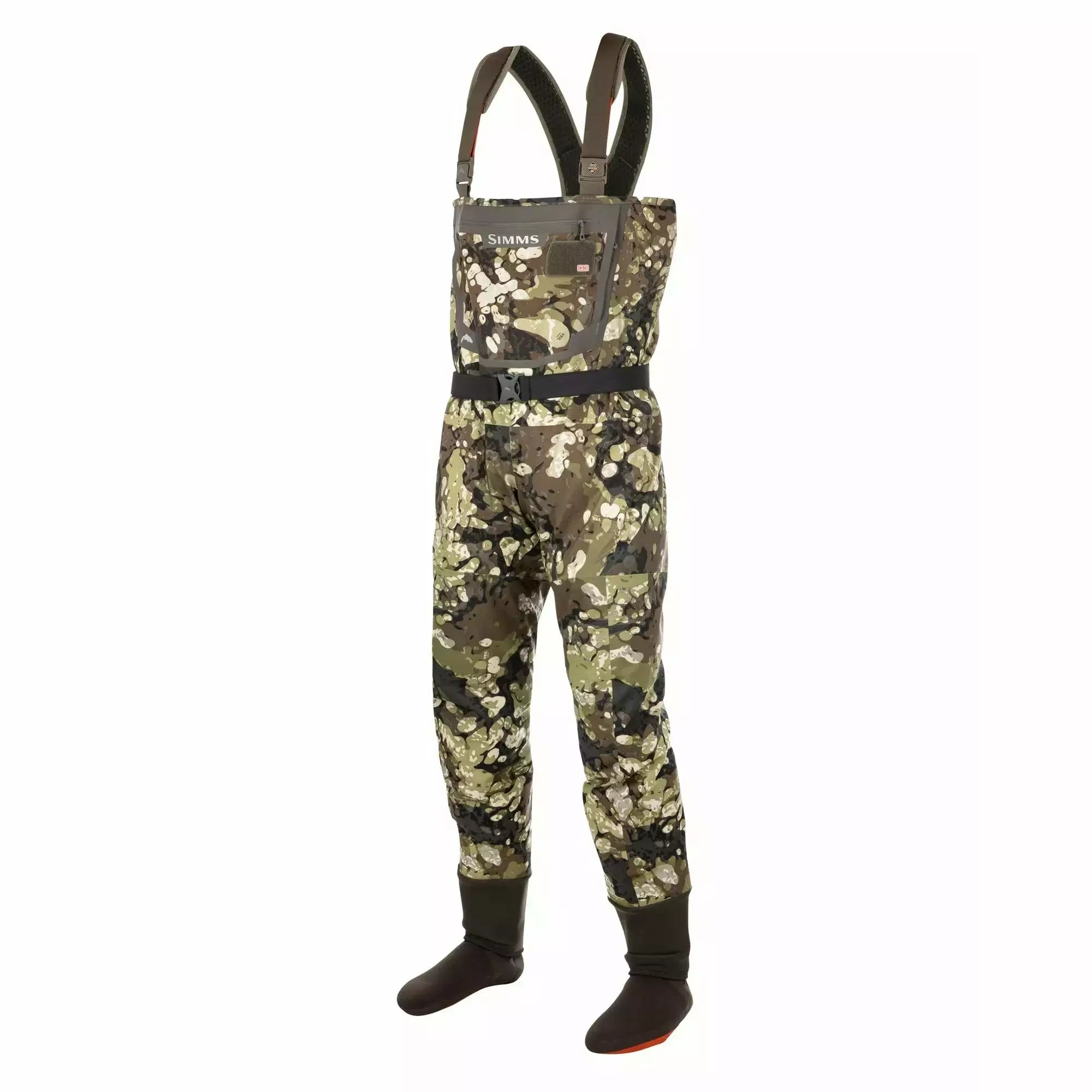 Waders for Wetlands-Simms Men's G3 Guide Waders Riparian Camo Waders - Stockingfoot