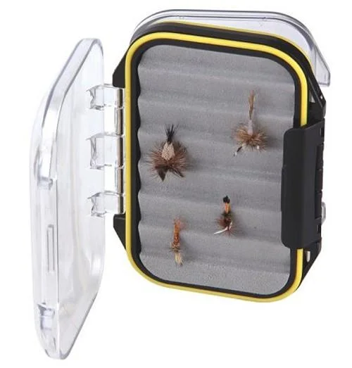 Angler’s Fishing Tackle Boxes for Convenience-Fly Tech D/S WATERPROOF CLEAR LID SLIT FOAM FLY BOX