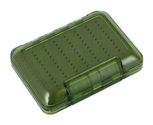 Space-Saving Fishing Tackle Boxes-TFO OLIVE D/S WATERPROOF TRIANGLE SLIT FOAM FLY BOX