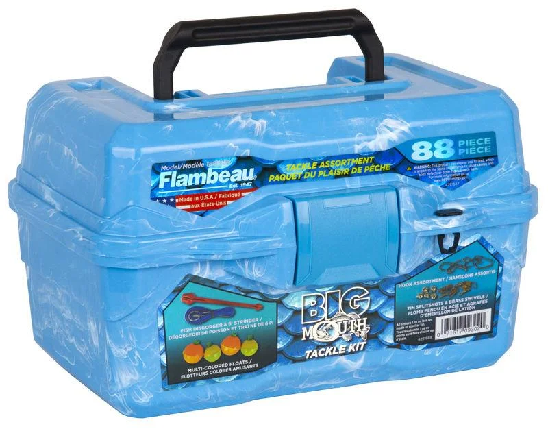 Best Fishing Tackle Boxes-Big Mouth Tackle Box Kit - Pearl Blue Swirl