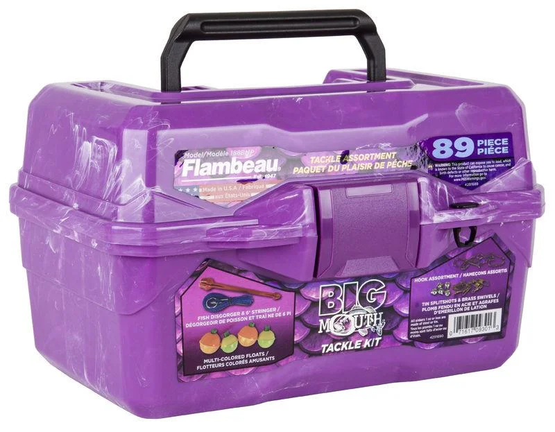 Large Fishing Tackle Boxes-Big Mouth Tackle Box Kit - Purple Swirl