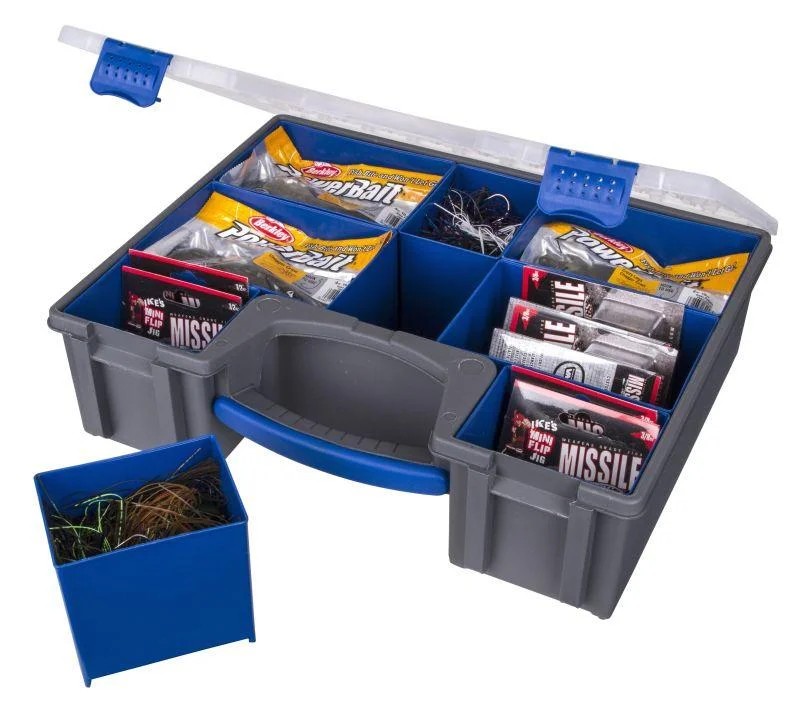 Fishing Tackle Boxes for Storing Line and Hooks-FLAMBEAU - IKE QUOTIENT "IQ" SERIES UTILITY BOX - LARGE DOUBLE DEEP