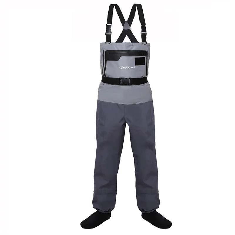 Waders for Puddle Jumping-KyleBooker 5-Layer Breathable Chest Waders with Waterproof Stocking