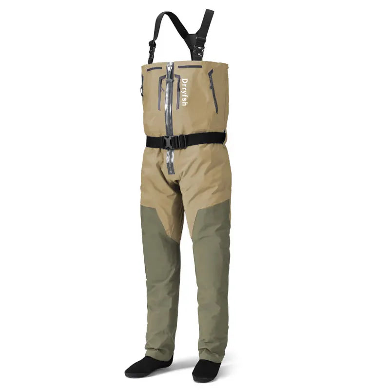 Waders for River Fishing-Drryfsh Breathable Convertible Chest Fishing Waders XS-XXL