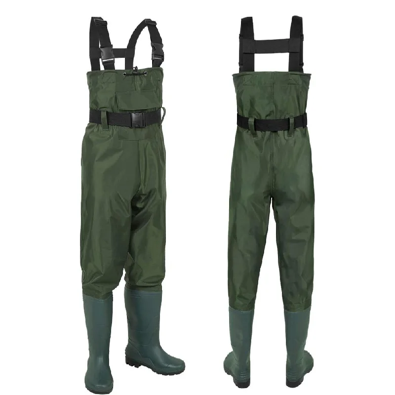 Waders for Outdoor Activities-Fishing Chest Waders Waterproof Nylon With Boots