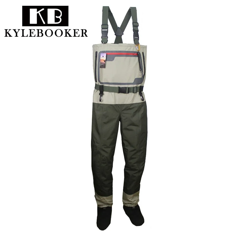 Premium Fishing Waders-KyleBooker Fishing Chest Waders Lightweight/Breathable/Stocking Foot