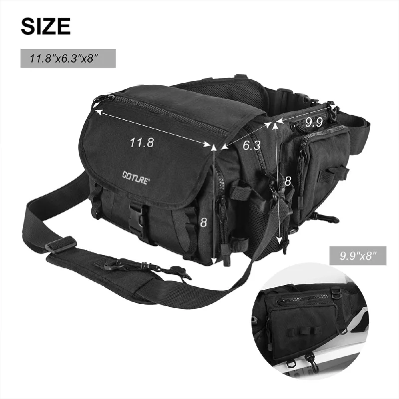 Goture Portable Multi-Functional Canvas Shoulder Tackle Bag