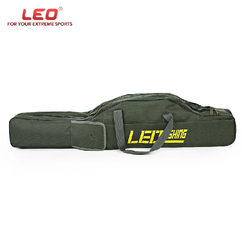 LEO 100cm/150cm Portable Folding Fishing Rod Carrier Fish Pole Tools Storage Bag Case Pro Gear Tackle