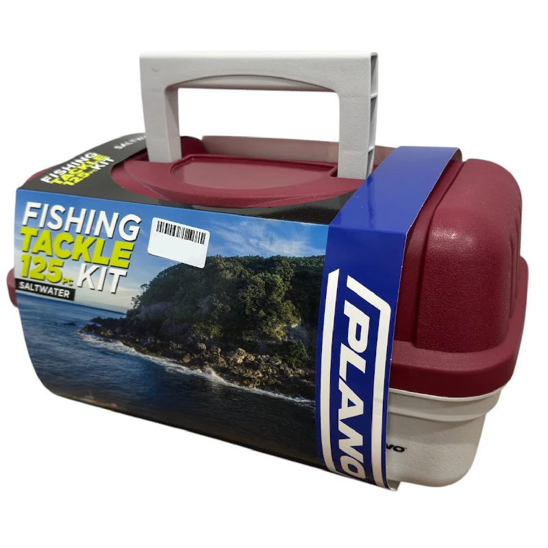 Fishing Tackle Boxes with Removable Trays-Plano 6100 Series 125 Piece Saltwater Tackle Box Kit