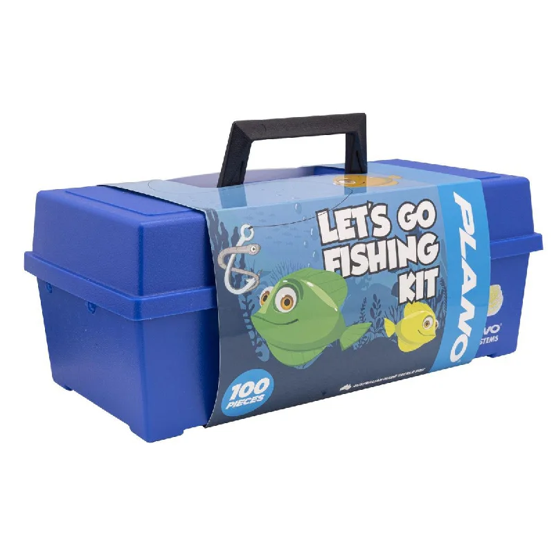 Fishing Tackle Boxes for Hooks and Swivels-Plano Kids 100 Pce Tackle Box Boys