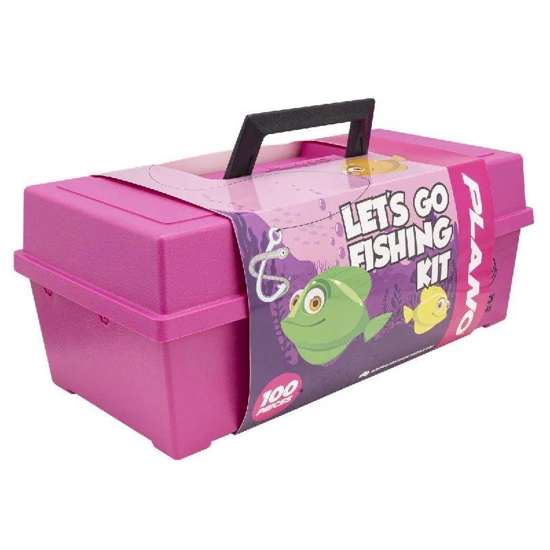 Fishing Tackle Boxes for Small Bait-Plano Kids 100 Pce Tackle Box Girls