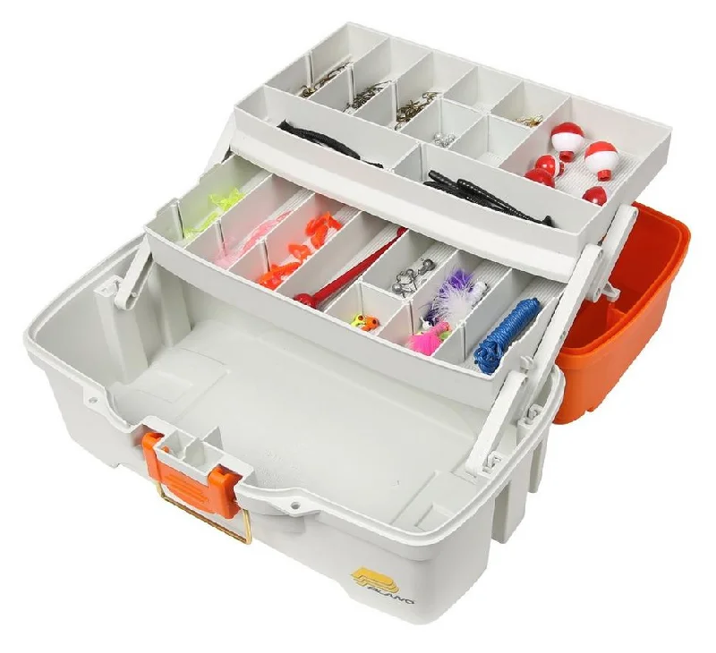 Multi-Use Fishing Tackle Boxes for Gear Storage-Plano Two-Tray Tackle Box with 150 Pc Kit