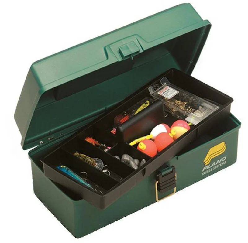 Fishing Tackle Boxes for Organizing Hooks and Sinkers-Plano Youth Green Tackle Box