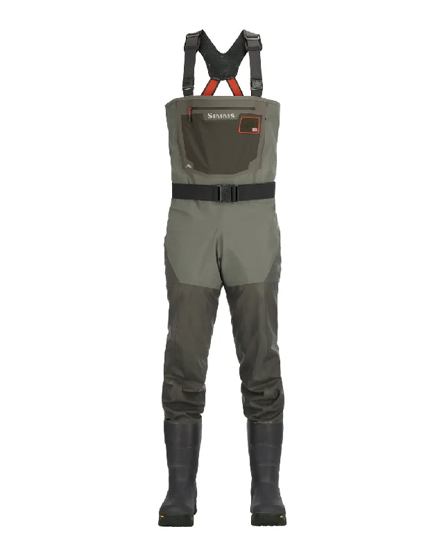 Waders for Ice Fishing-Simms G3 Guide Bootfoot Vibram Waders - Gunmetal