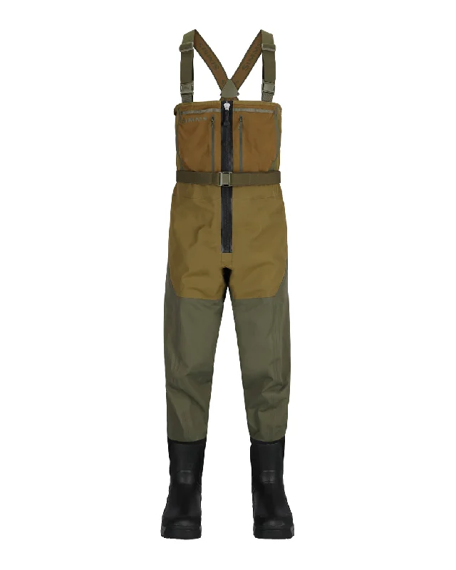 Waders with Zipper Pockets-Simms M's Freestone Z Bootfoot Waders - Rubber Sole