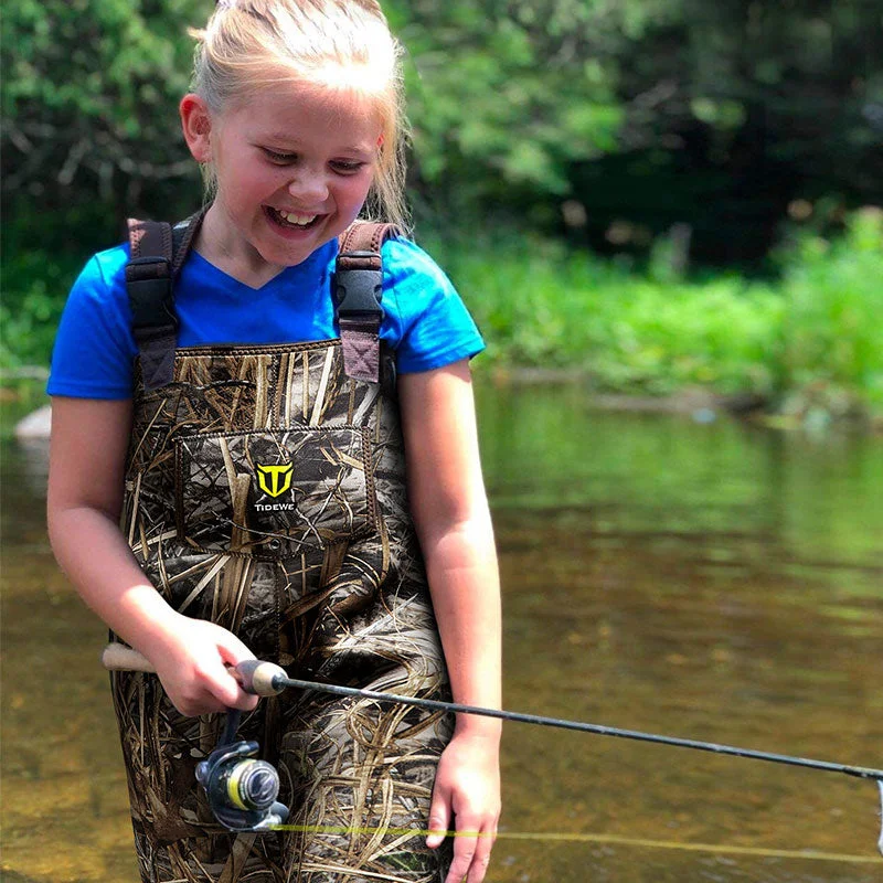 Waders with Adjustable Chest Straps-TideWe® Hunting Chest Waders for Toddler Kids