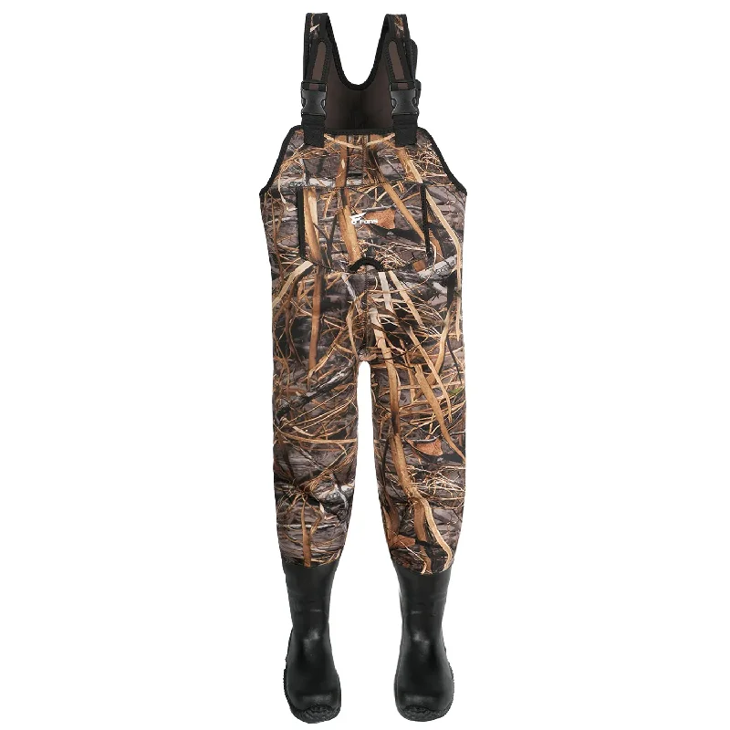 Waders for Deep Lake Fishing-Lightweight Neoprene Fishing Chest Waders with Boot for Kids